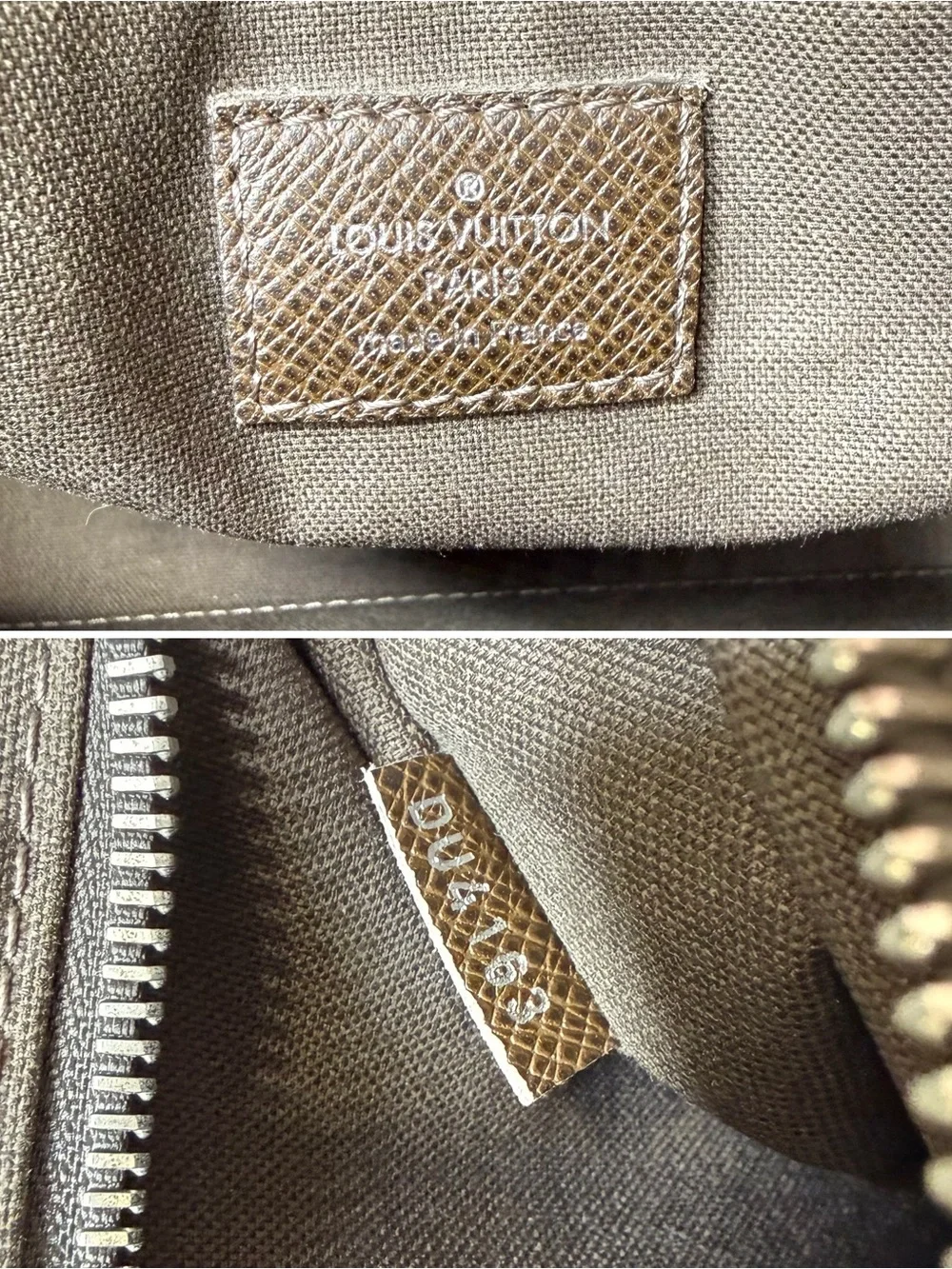 Authentic Louis Vuitton Roman Messenger bag M32852 brown taiga leather LV